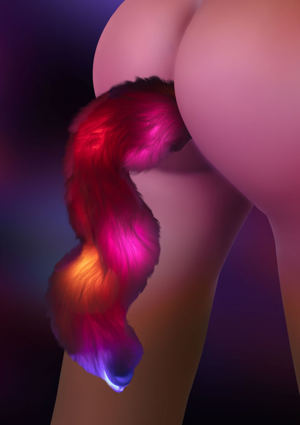 Taboom Glow In the Dark Unicorn Tail & Butt Plug LED