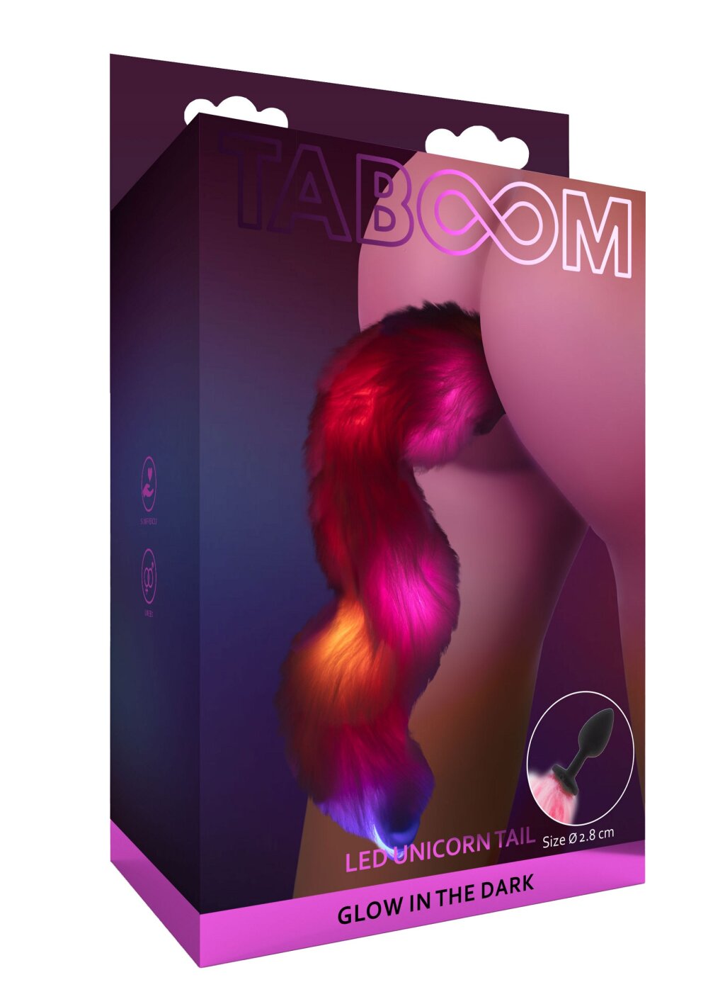 Taboom Glow In the Dark Unicorn Tail & Butt Plug LED