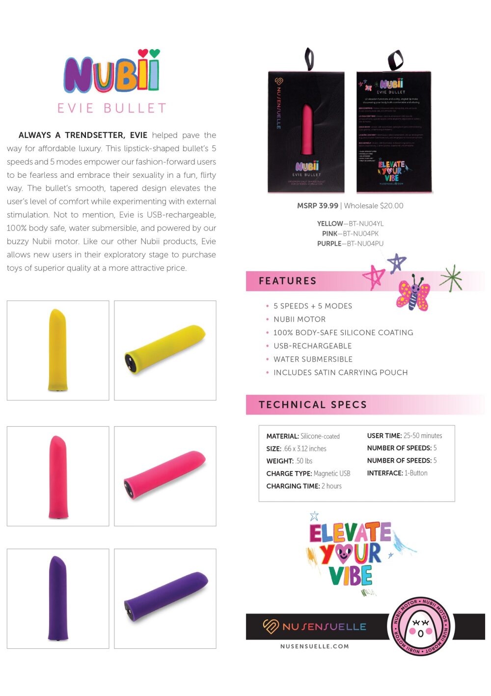 Now Sensuelle Nubii Evie Bullet