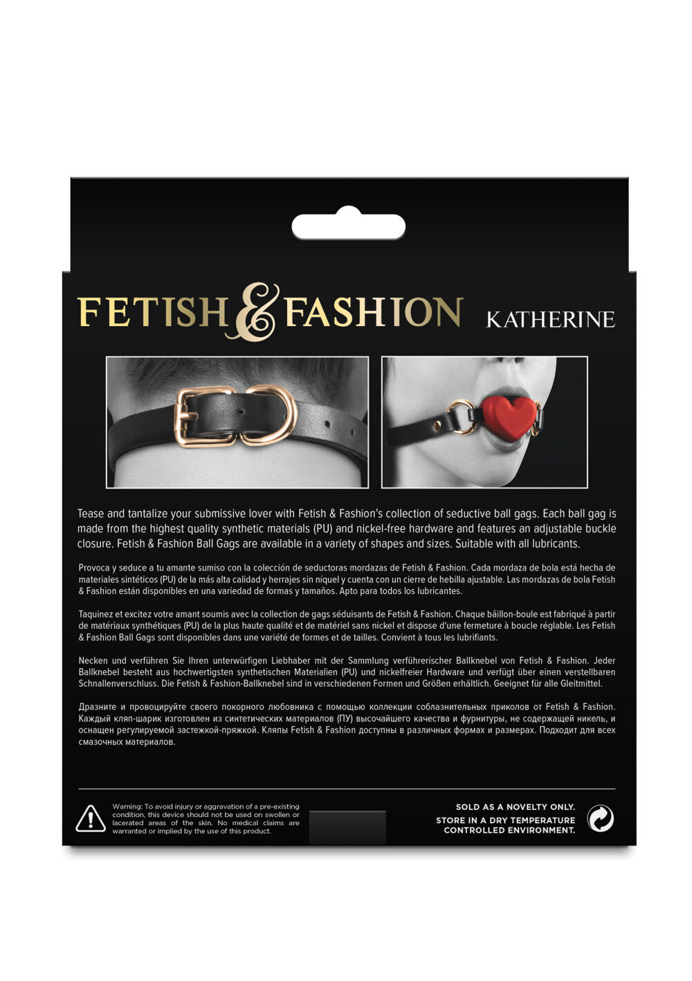 NS Novelties Fetish & Fashion Katherine Gag heart-shaped