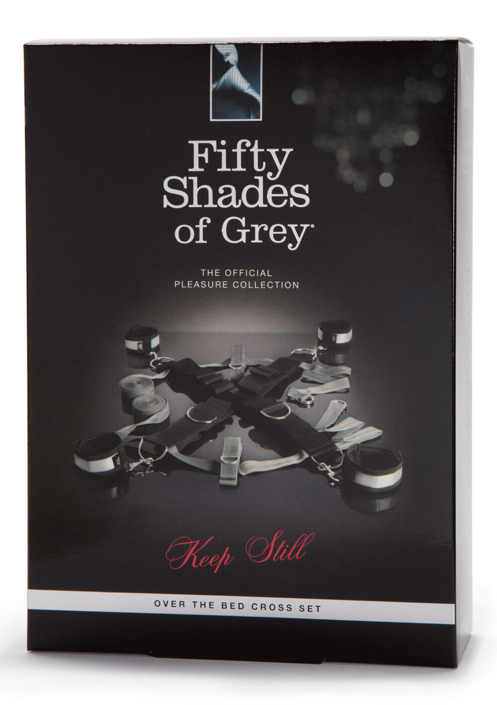 Fifty Shades of Gray Keep Still Over the Bed Cross Restraint Silver
