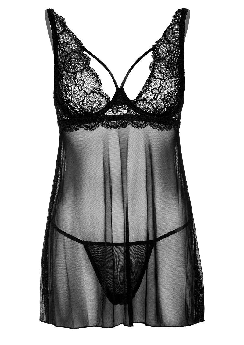 Daring Intimates Lace Babydoll and Thong
