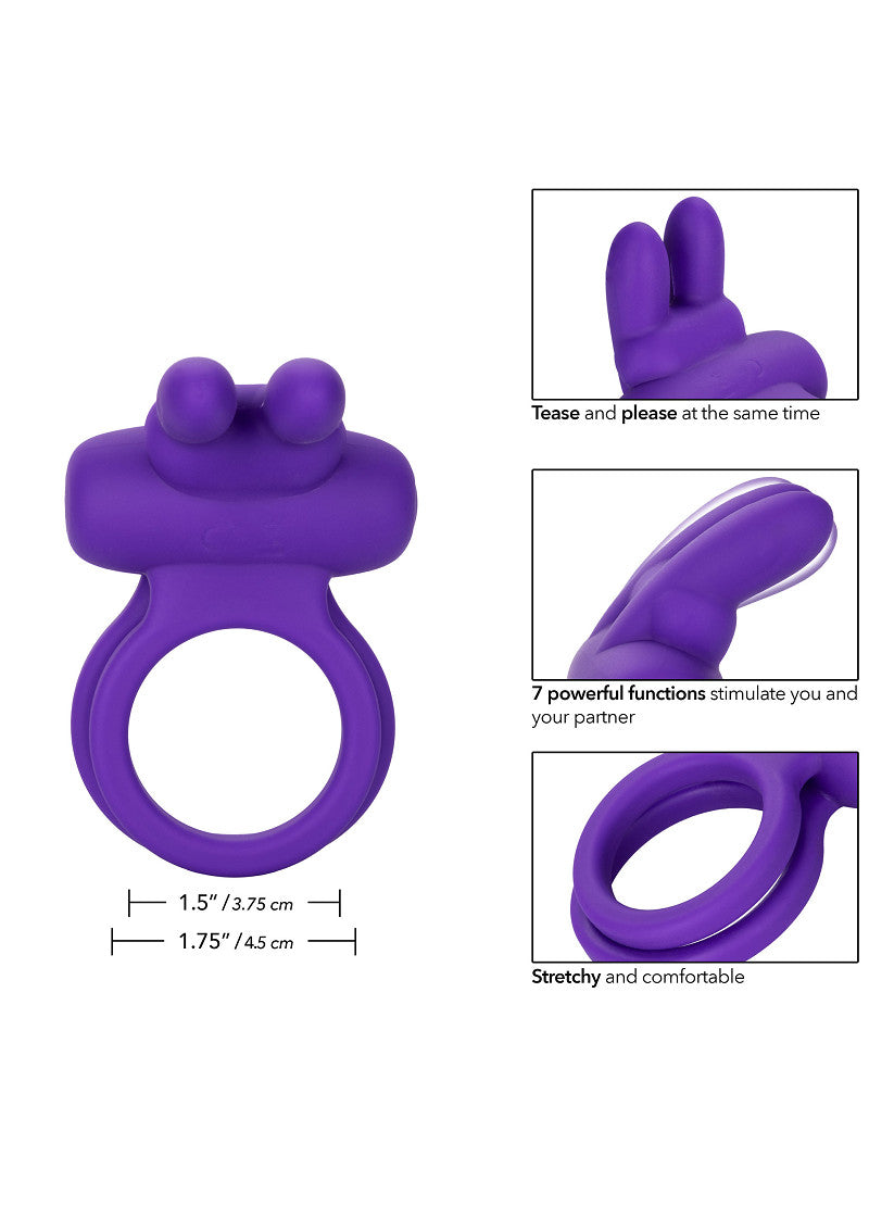 CalExotics Silicone Rechargeable Dual Rockin' Rabbit Enhancer