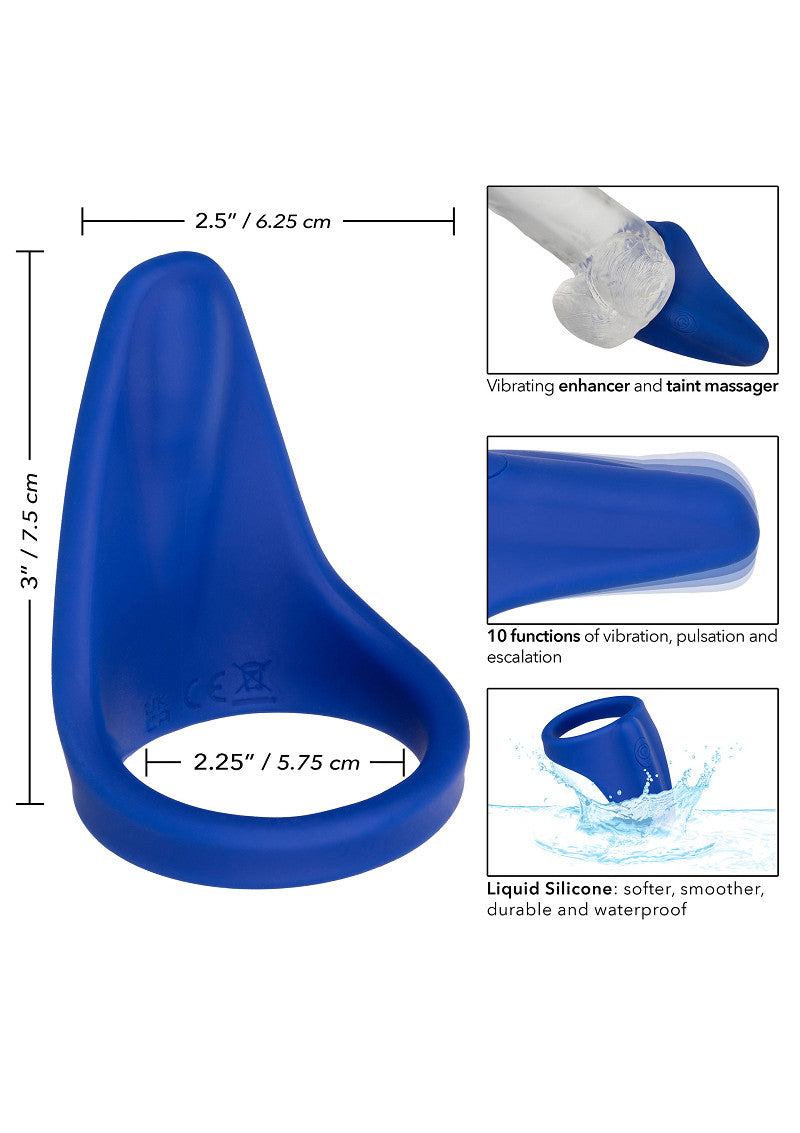CalExotics Admiral Liquid Silicone Vibrating Perineum Massager &amp; Ring