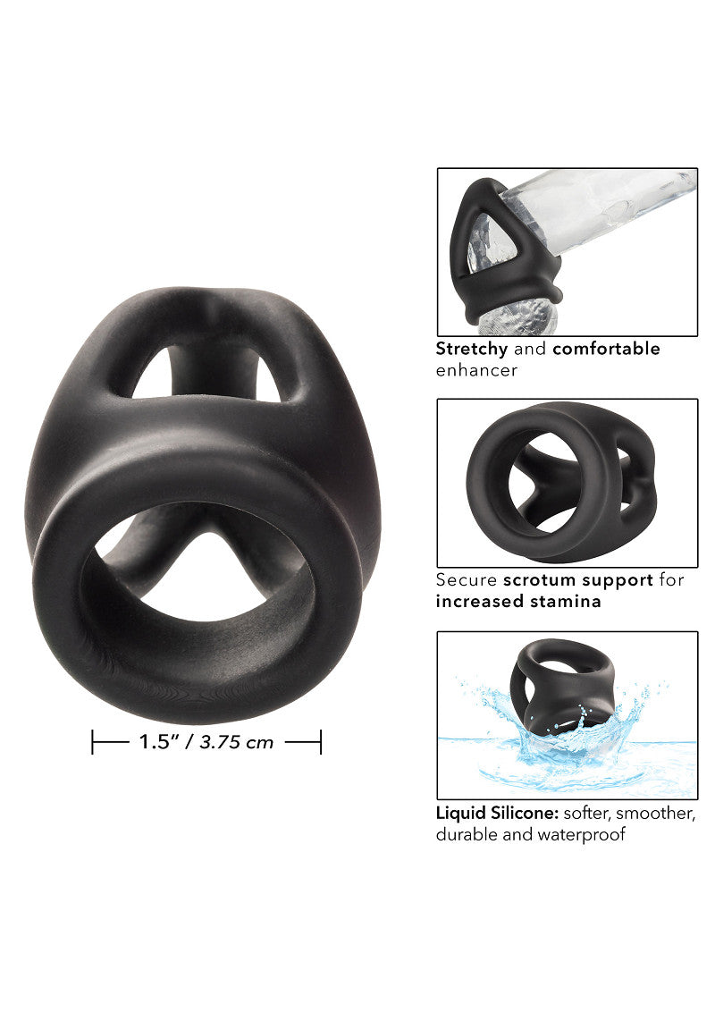 CalExotics Alpha Liquid Silicone Dual Cage &amp; Ring