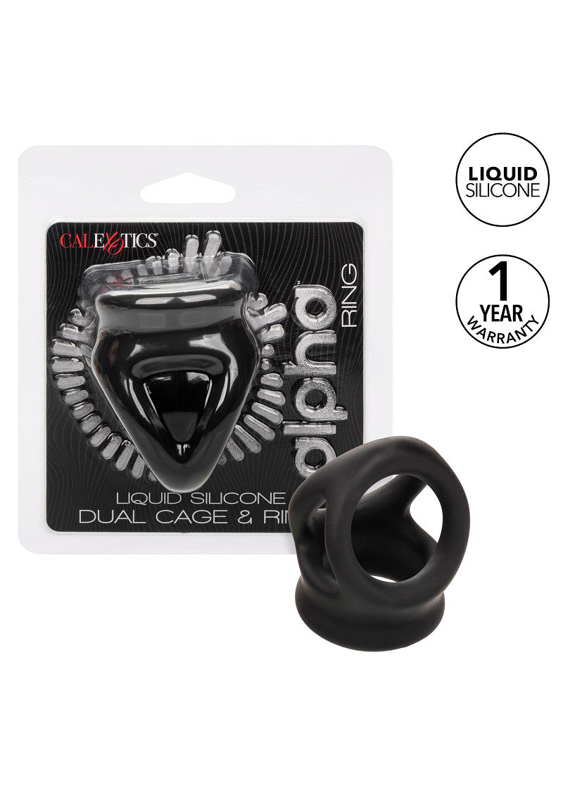 CalExotics Alpha Liquid Silicone Dual Cage &amp; Ring