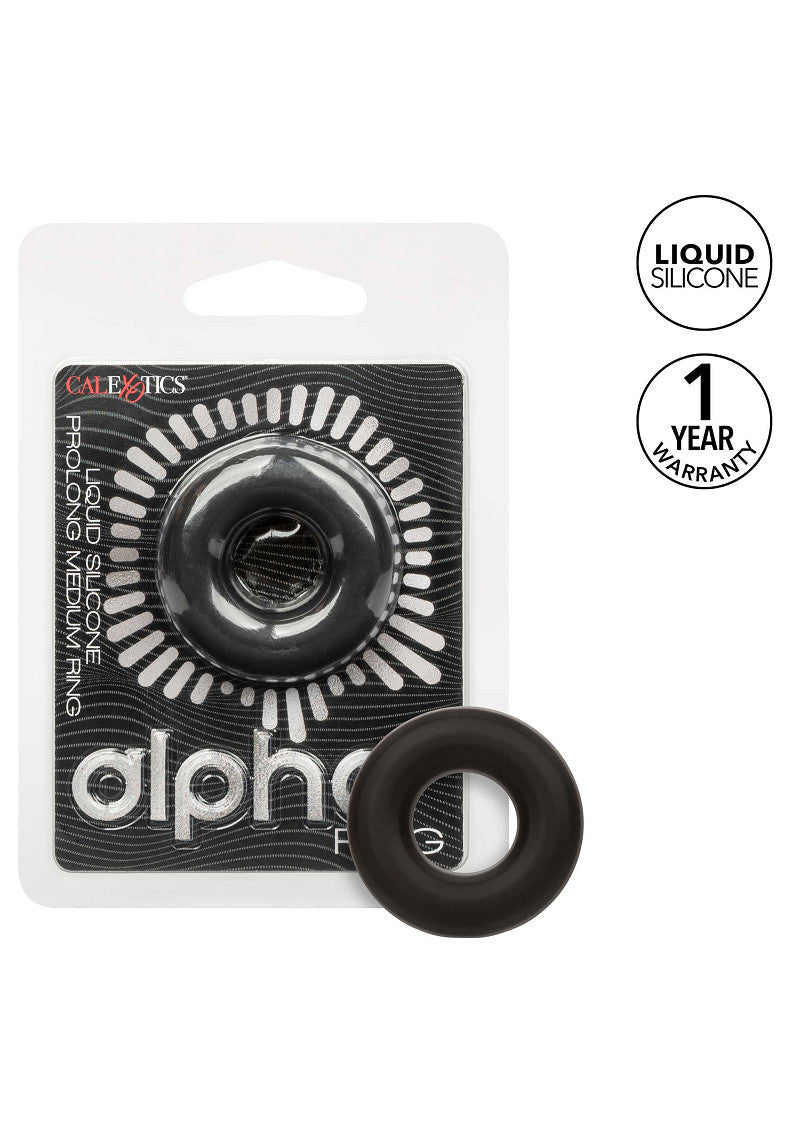 CalExotics Alpha Liquid Silicone Prolong Medium Ring