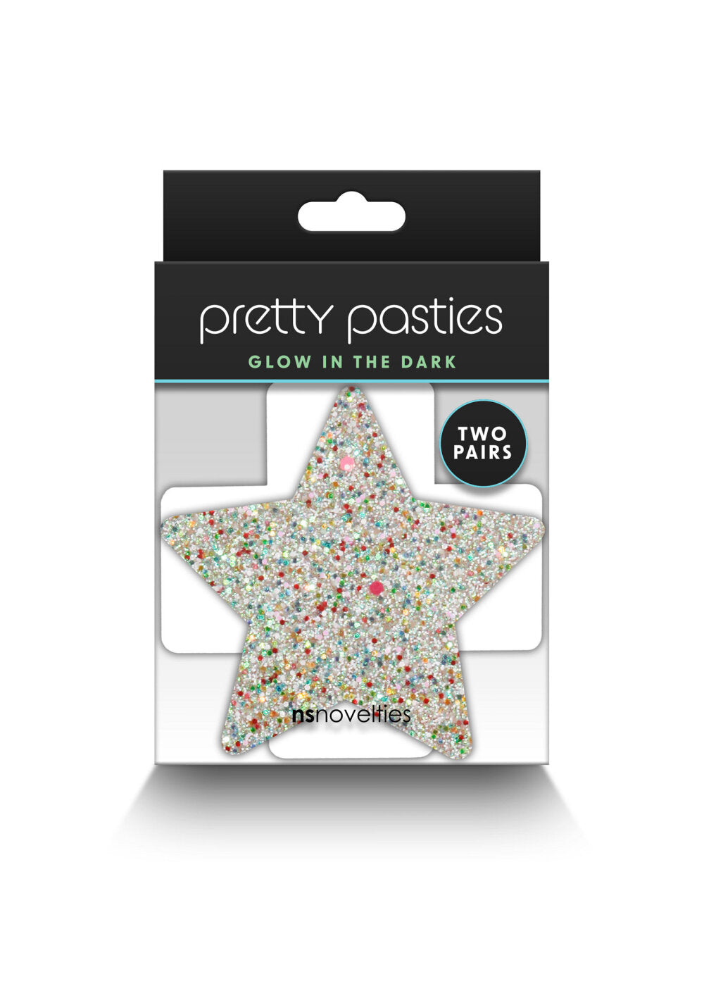 NS Novelties Pretty Pasties Star &amp; Cross Glow 2 Pair
