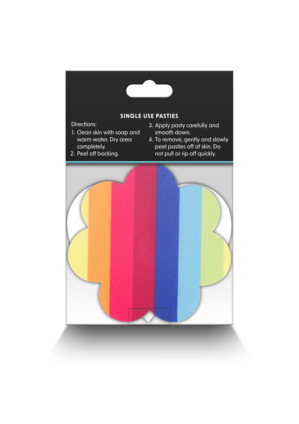 NS Novelties Pretty Pasties Pride Heart &amp; Flower Rainbow 2 Pair