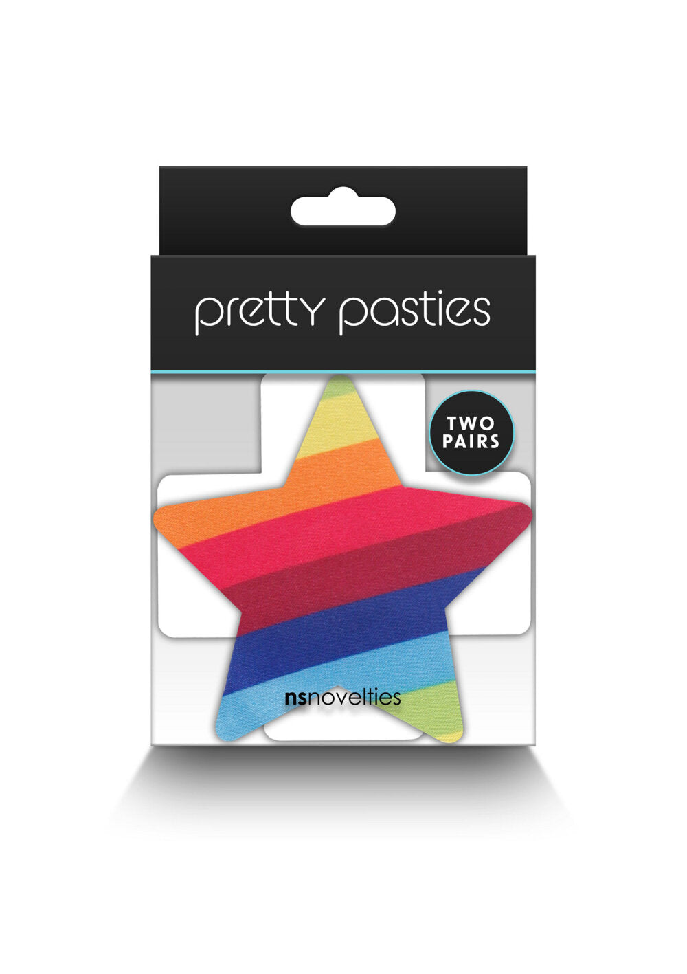 NS Novelties Pretty Pasties Pride Cross &amp; Star Rainbow 2 Pair