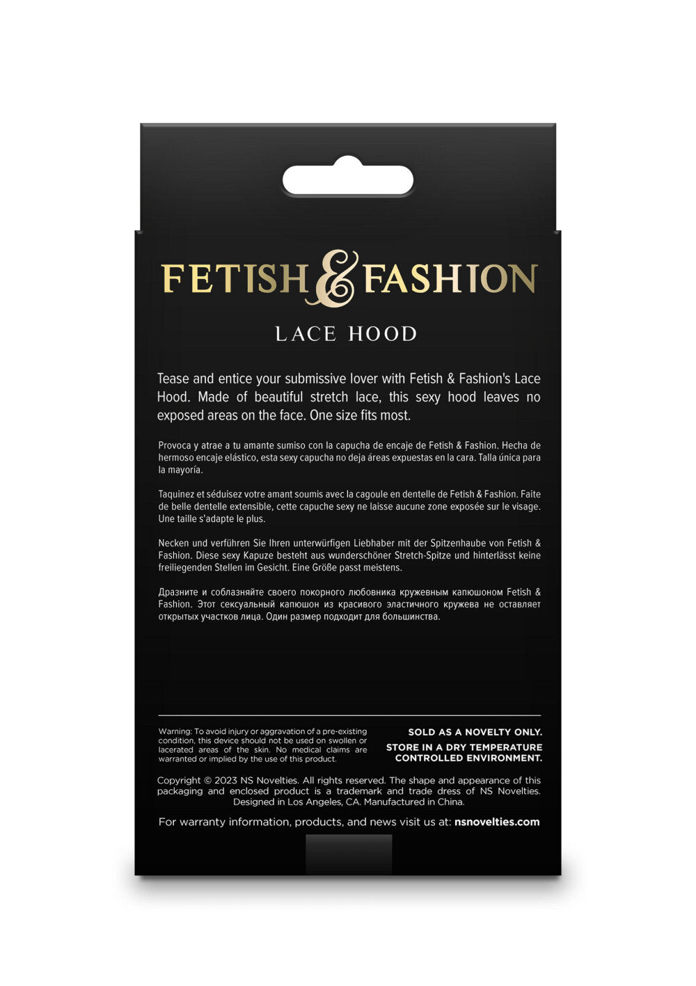NS Novelties Fetish &amp; Fashion Lace Hood