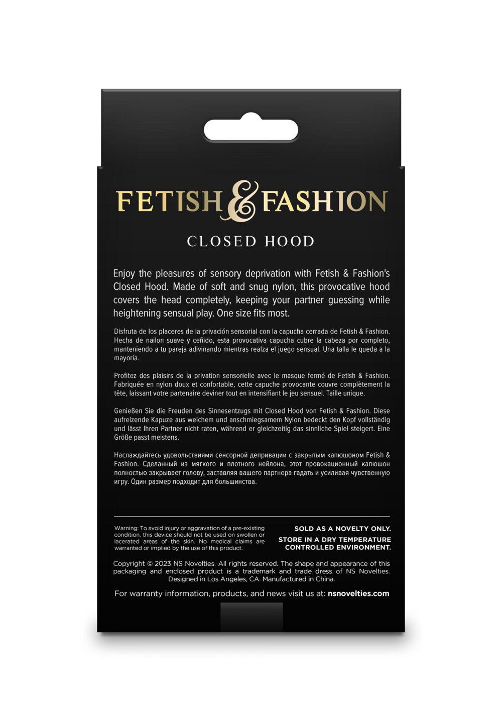 NS Novelties Fetish &amp; Fashion Closed Hood