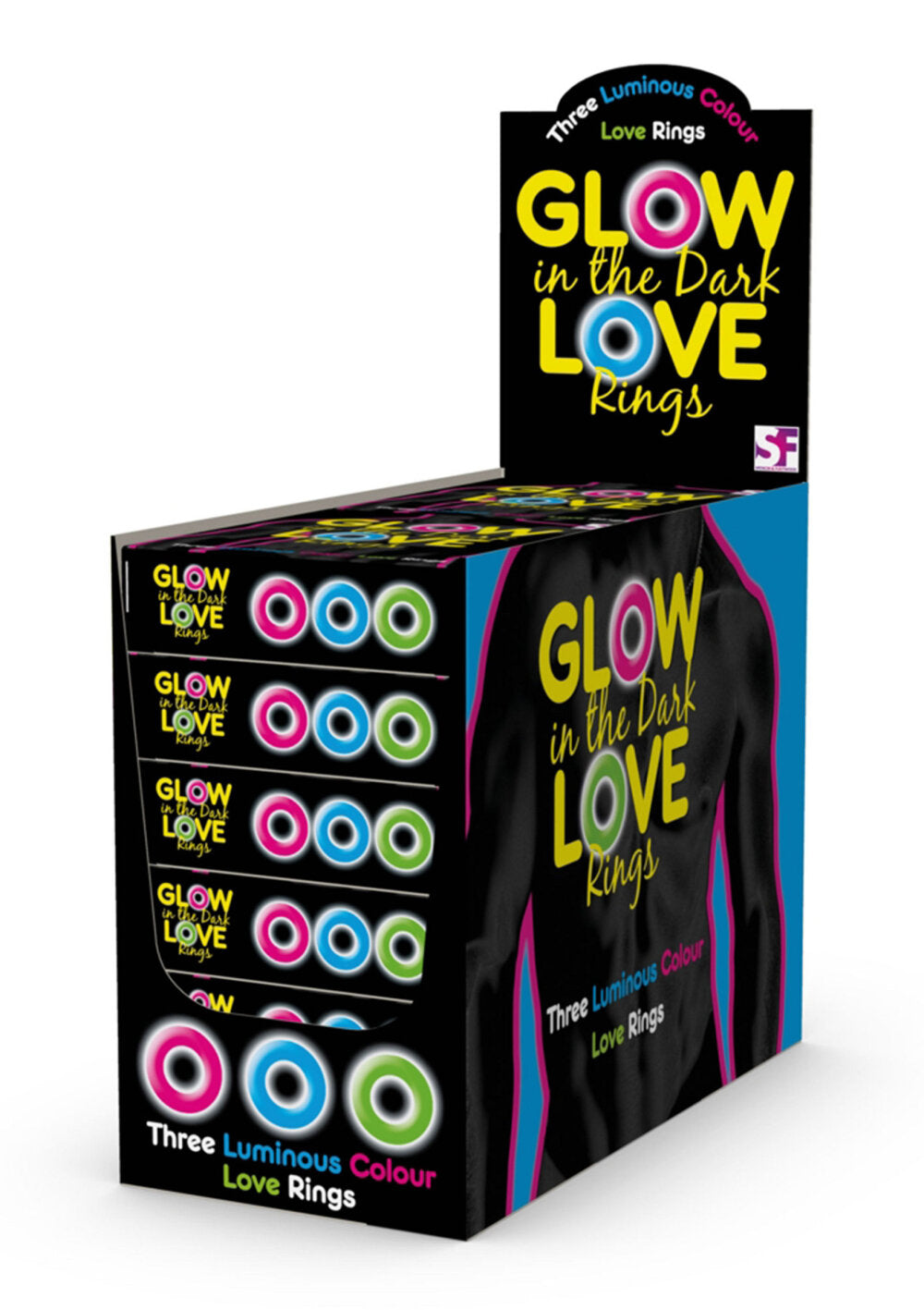 S&amp;F Glow In The Dark Love Rings