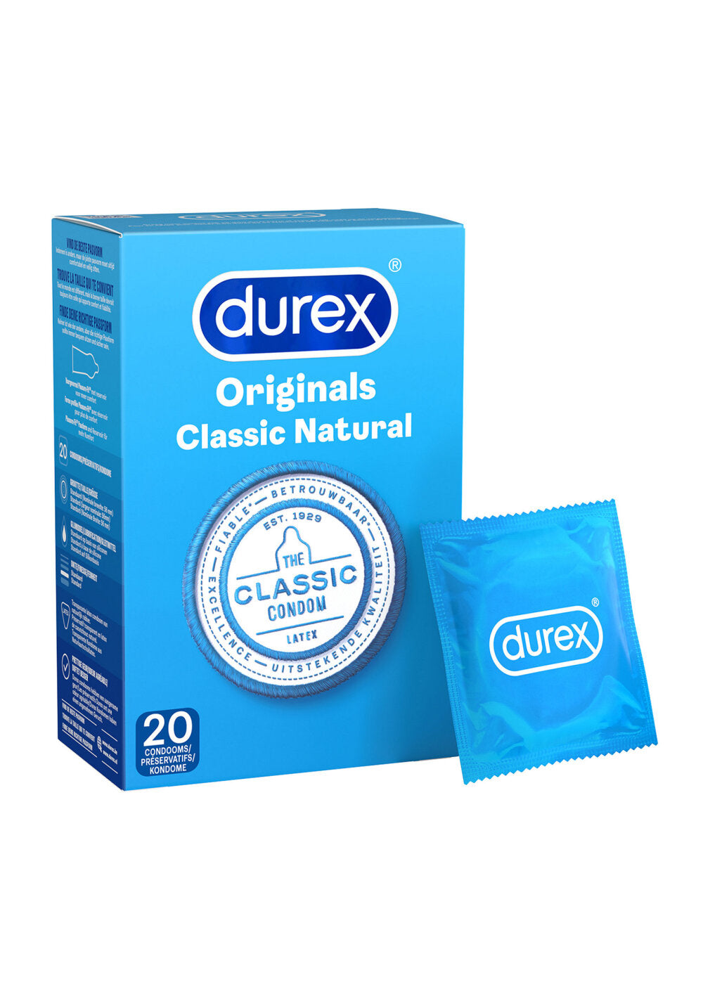 Durex NL / FR Classic Natural 3x 20pcs